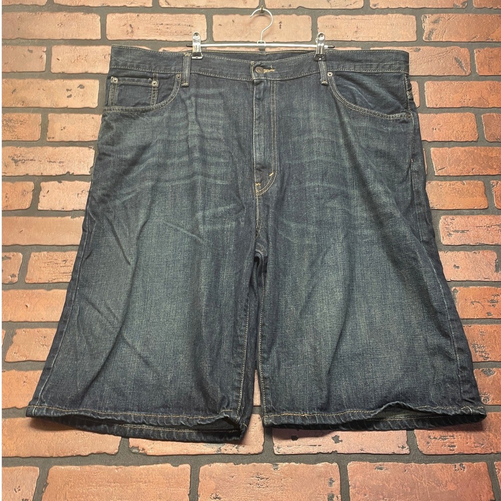 Levi's Men's XXL Dark Wash Faded Denim‎ Jorts Jean Shorts Classic Cotton